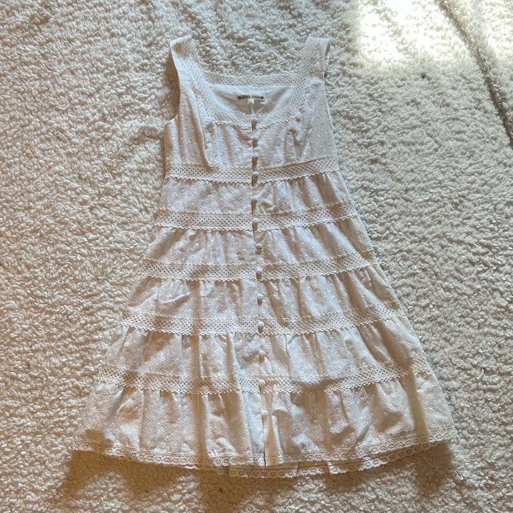 Tiered white dress